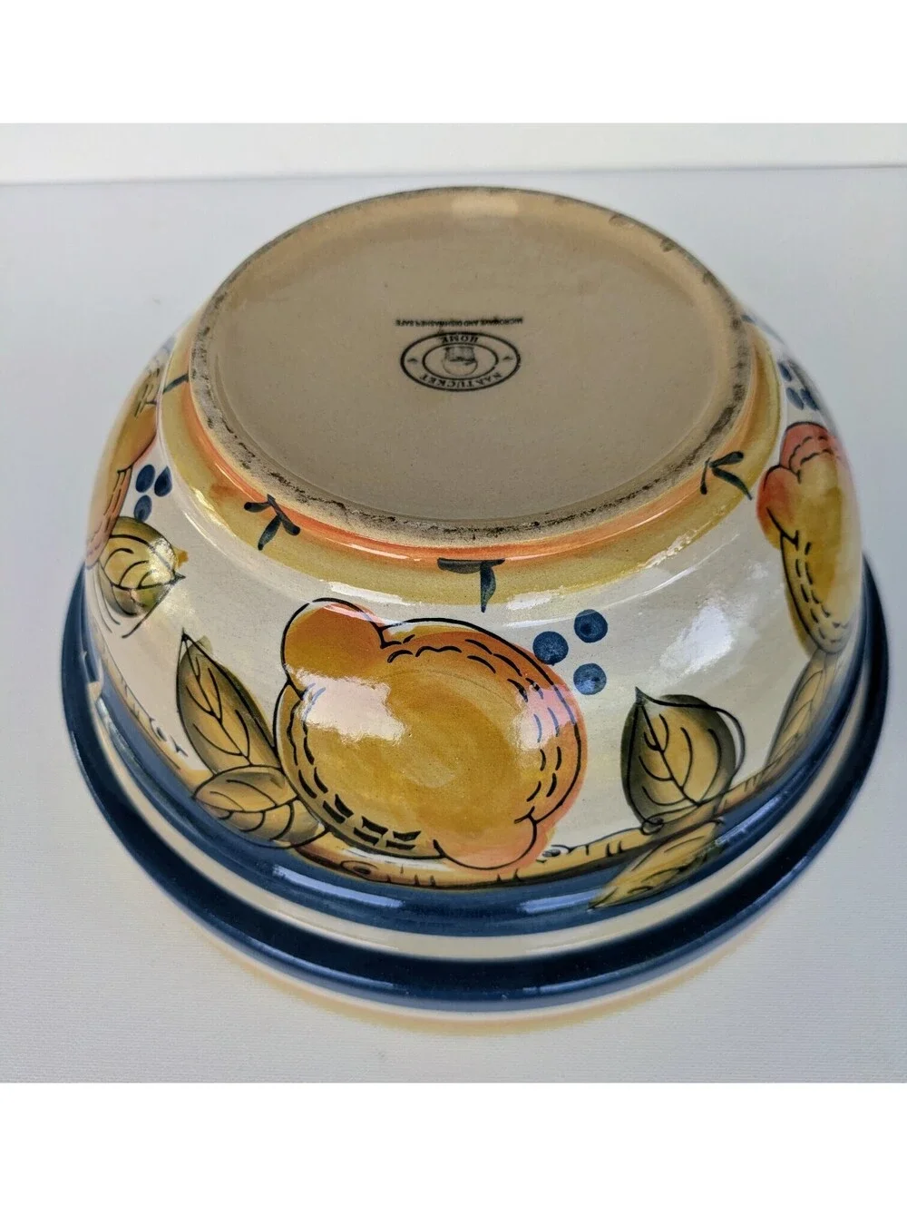 90s Y2k Tuscan Style Lemon / Citrus Fruit Bowl, Nantucket Home, 10